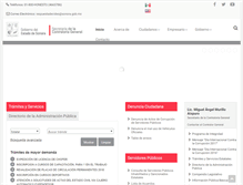 Tablet Screenshot of contraloria.sonora.gob.mx